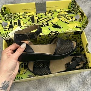 Fly London Black Woven Sandals